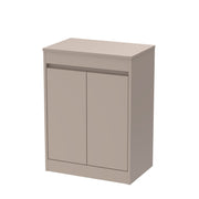 Nuie Havana Floor Standing Counter Top Vanity Unit with Co-ordinating Worktop - Soft Linen 600mm 2 Door