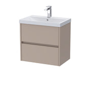 Nuie Havana Wall Hung Vanity Unit with Thin Edge Basin - Soft Linen 600mm
