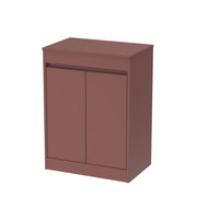 Nuie Havana Floor Standing Counter Top Vanity Unit with Co-ordinating Worktop - Smoked Red 600mm 2 Door