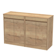 Nuie Havana Floor Standing Counter Top Vanity Unit with Co-ordinating Worktop - Autumn Oak 1200mm 4 Door
