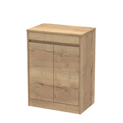 Nuie Havana Floor Standing Counter Top Vanity Unit with Co-ordinating Worktop - Autumn Oak 600mm 2 Door