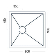 Essential Trade Deck 900x900mm dimensions (P6820431)
