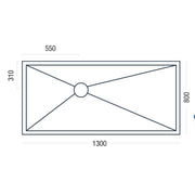 Essential Trade Deck 1300x800mm dimensions (P6820434)