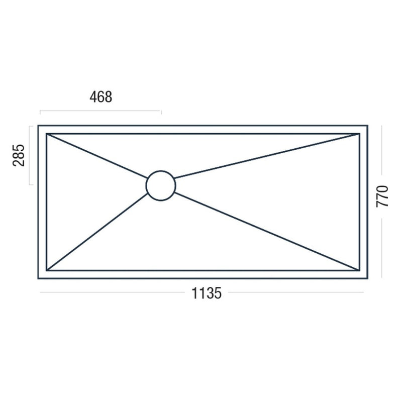 Essential Pro Deck 1135x770mm dimensions (P6821931)
