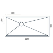 Essential Pro Deck 1400x900mm dimensions (P6821935)