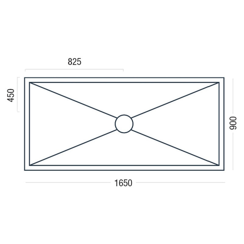 Essential Pro Deck 1650x900mm dimensions (P6821942)