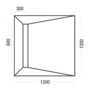 Essential Pro Deck Linear 1200x900x22mm 600mm slot dimensions (P6821987)