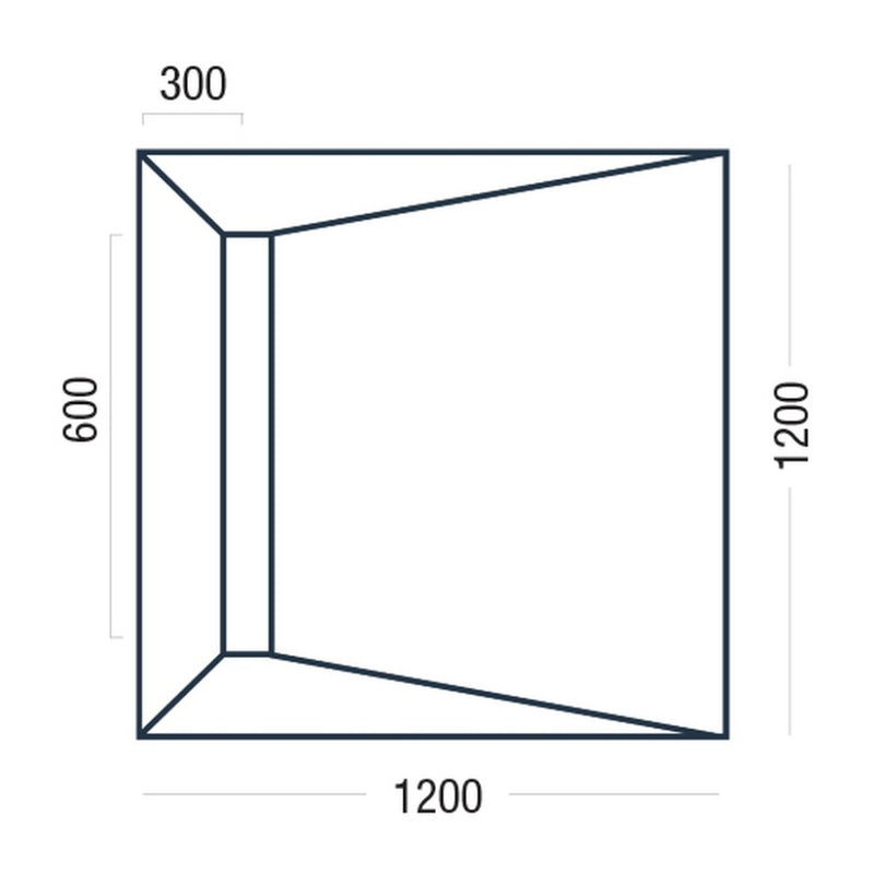 Essential Pro Deck Linear 1200x900x22mm 600mm slot dimensions (P6821987)