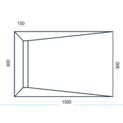 Essential Pro Deck Linear 1200x1200x22mm 600mm slot dimensions (P6821989)