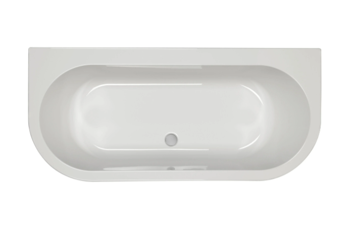 Carron Halcyon D-Shaped Bath 1750 x 800mm Carronite (02417)