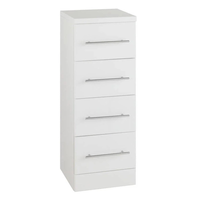 Kartell K-VIT Impakt 300mm 4-Drawer Unit in Gloss White