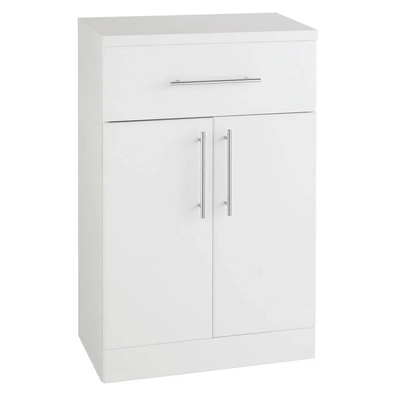 Kartell K-VIT Impakt 500mm Double Door & Drawer Base Unit in Gloss White