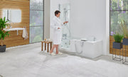 Access Indiana walk in bath with shower screen in a bathroom setting