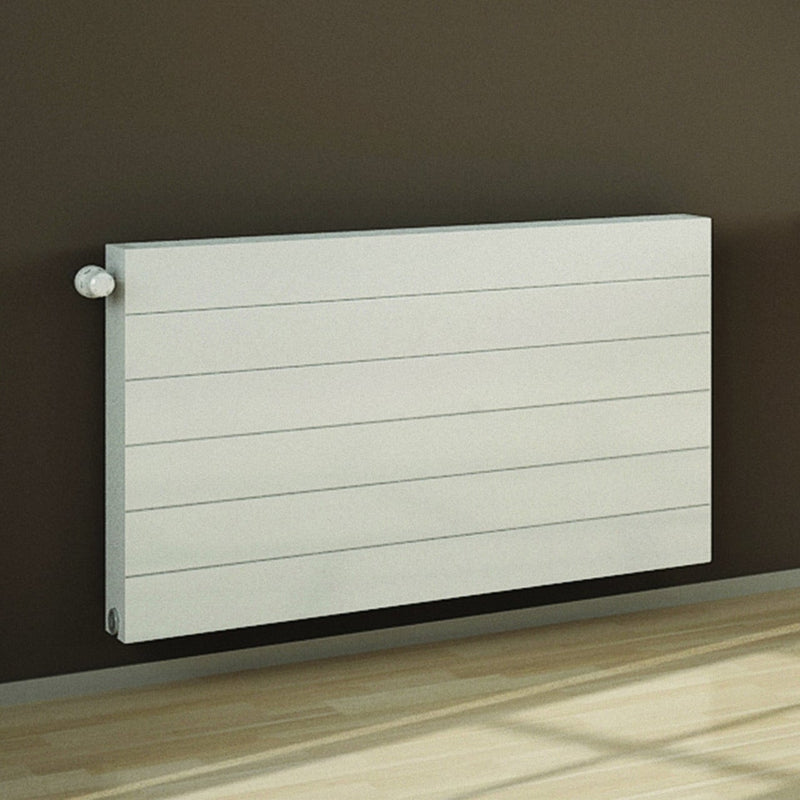 Kartell K-Flat Premium Type 22 divided flat panel horizontal radiator in white gloss