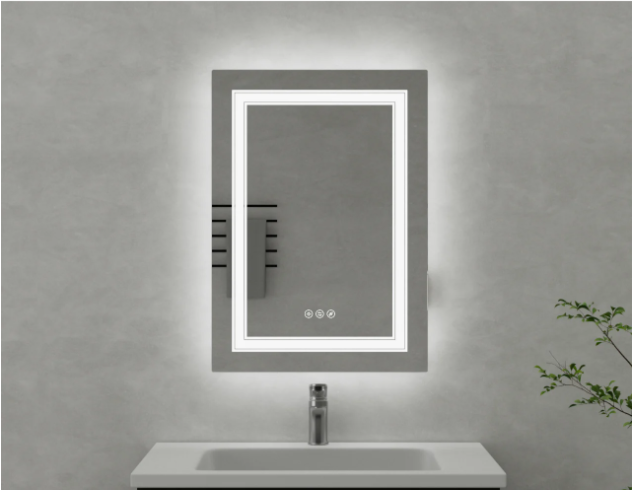 Kartell K-VIT Scope Landscape 700 x 500mm Bluetooth LED Mirror - Chrome (SC5070L)