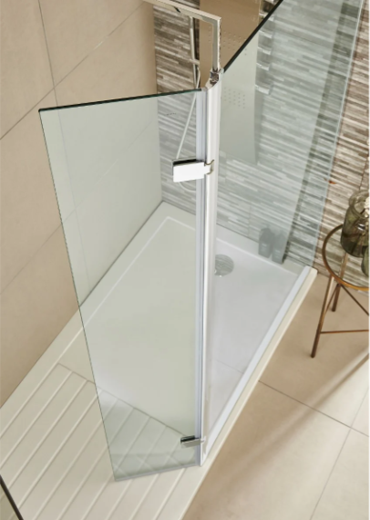 Kartell K-VIT KV8 Wetroom Hinged Return Panel 300 x 2000mm Chrome (KCEIGHT300W)