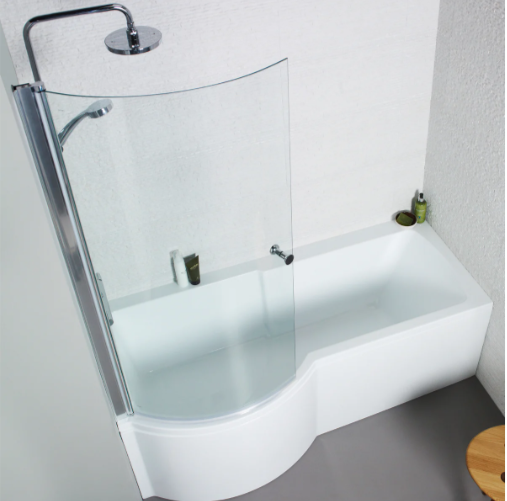 Kartell K-VIT Oblique Curved Bath Screen 6mm (KONCS)