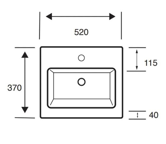 Kartell K-VIT Kore 500mm Wall Mounted Drawer Unit, Basin & Frame - White Gloss (KOR500WM-W KOR500BASIN KOR-FRAME)