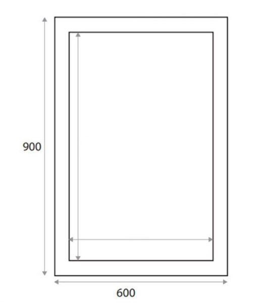 Kartell K-VIT Kore 900 x 600mm Mirror - Sonoma Oak (KOR600MIR-O)