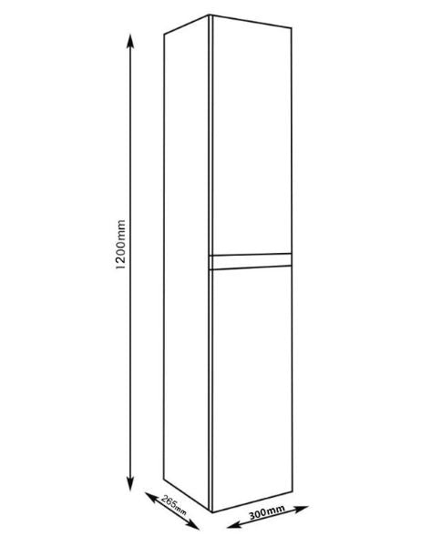 Kartell K-VIT Kore Wall Mounted Side Unit - Gloss White (KOR300TU-W)