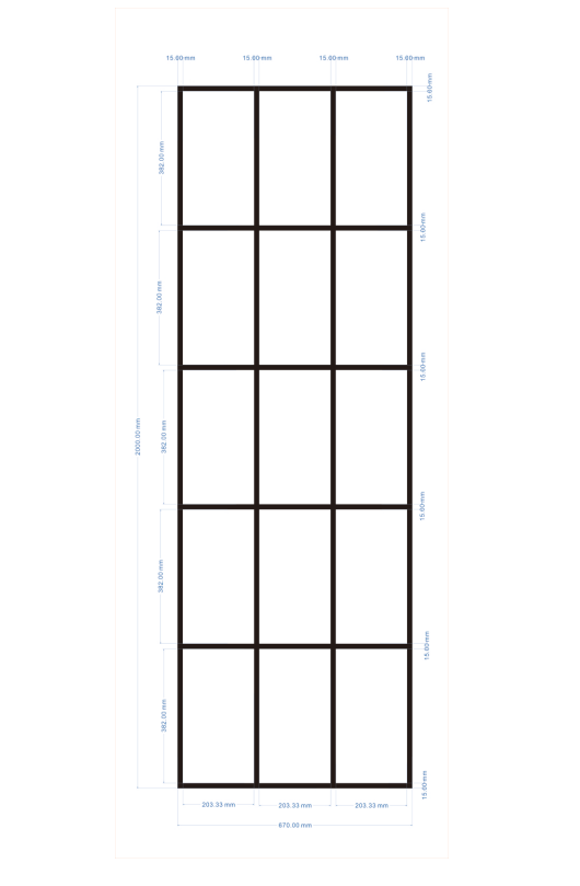 Kartell K-VIT KV8 Krittal Wetroom Screen 700 x 2000mm (KRI700W)