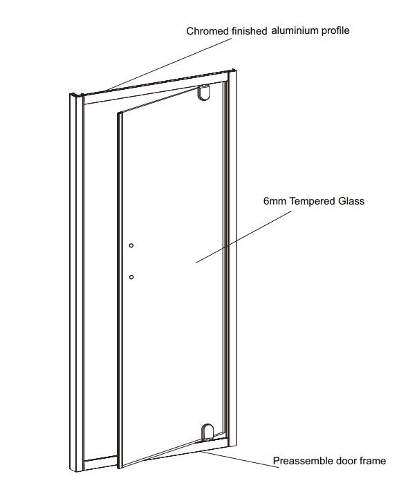 Kartell K-VIT KV6 Pivot Door 800mm (SIX800PD)