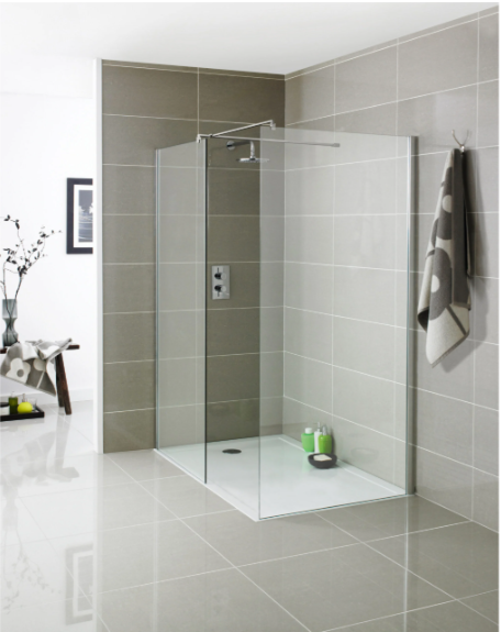 Kartell K-VIT KV8 Wetroom Screen 700 x 2000mm - Chrome (KCEIGHT700W / KCCHROME-CONV)