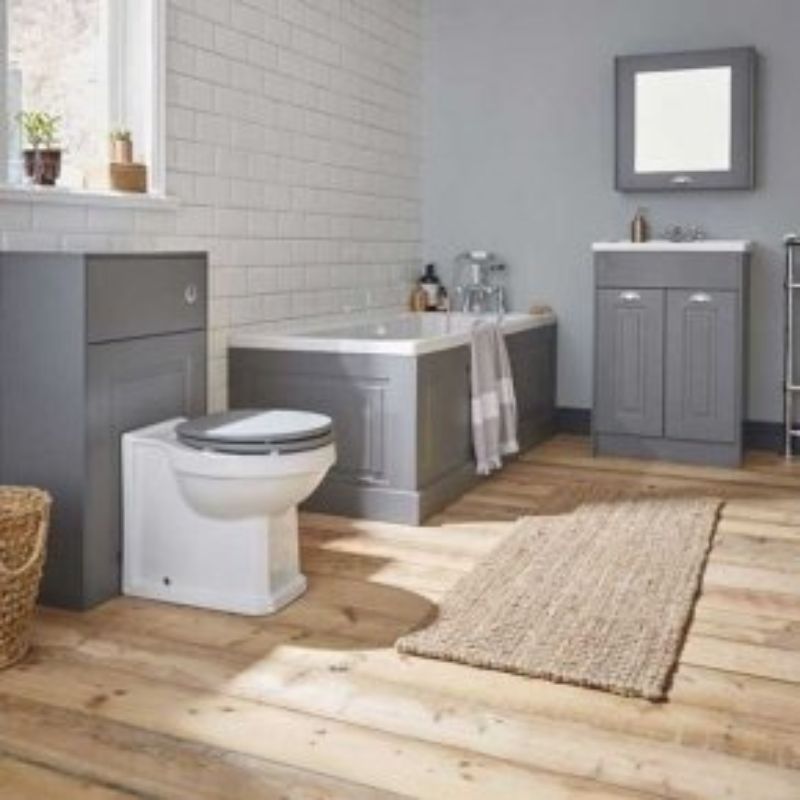 Kartell K-VIT Astley 600mm Mirror Cabinet - Matt Grey (FUR524AS)