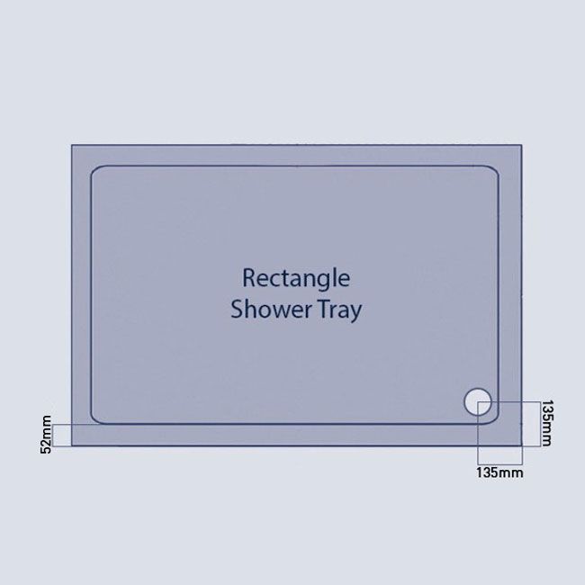 Kartell K-VIT Rectangle White Low Profile 45mm Shower Tray