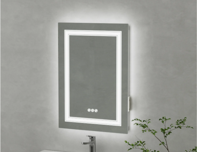 Kartell K-VIT Scope Landscape 700 x 500mm Bluetooth LED Mirror - Chrome (SC5070L)