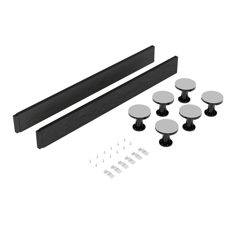 Nuie Easy Plumb Slate Grey Leg & Plinth Set