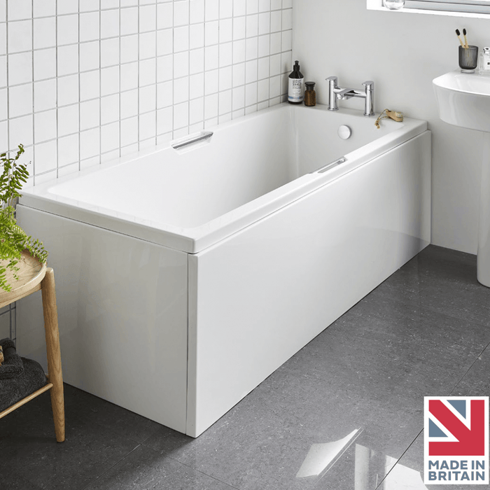 Kartell K-VIT Luxe Gripped 1500x700 Bath With Legs (LUX1570SE)