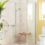 AKW Level Best Option GA full height chrome wet room glass shower screen