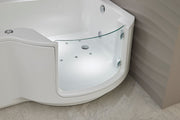 Access Louisiana walk in bath rounded glass shower screen