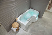 Access Louisiana P-shape walk in shower bath with door