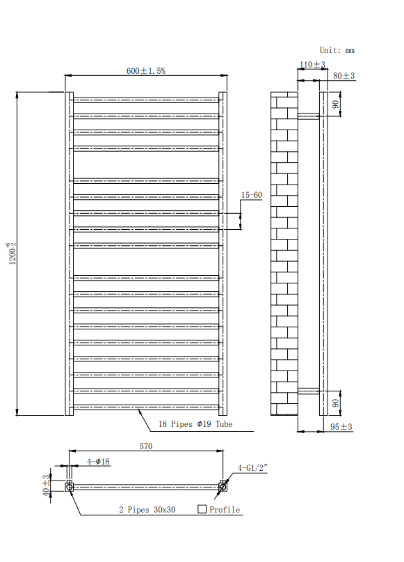 Kartell K-VIT Metro Designer Towel Rail - Stainless Steel