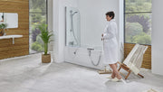 Access Montana walk in bath with glass shower and natural light
