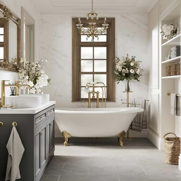 Crystal Marble matt wall panel from the Multipanel Pure Collection