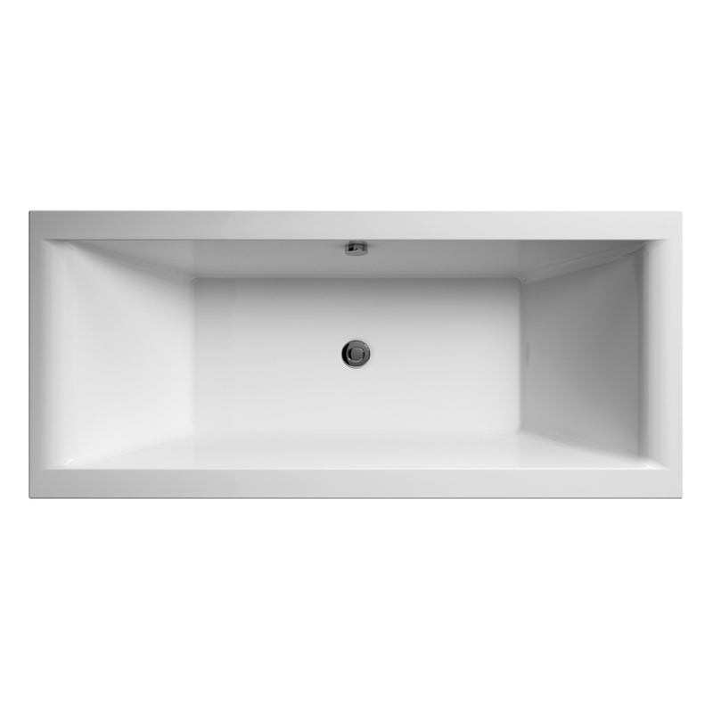 Nuie Asselby Square Double Ended Bath with legs