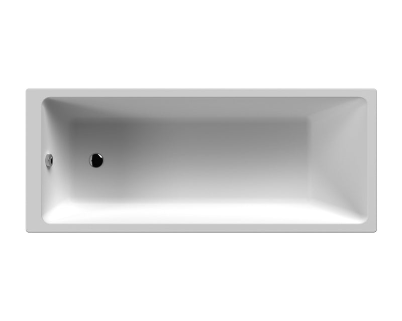 Nuie Linton Thin Edge Square Single Ended Bath with legs