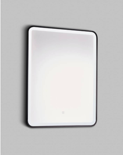 Kartell K-VIT Nero Square 600 x 800mm LED Mirror - Matt Black (NE6080)