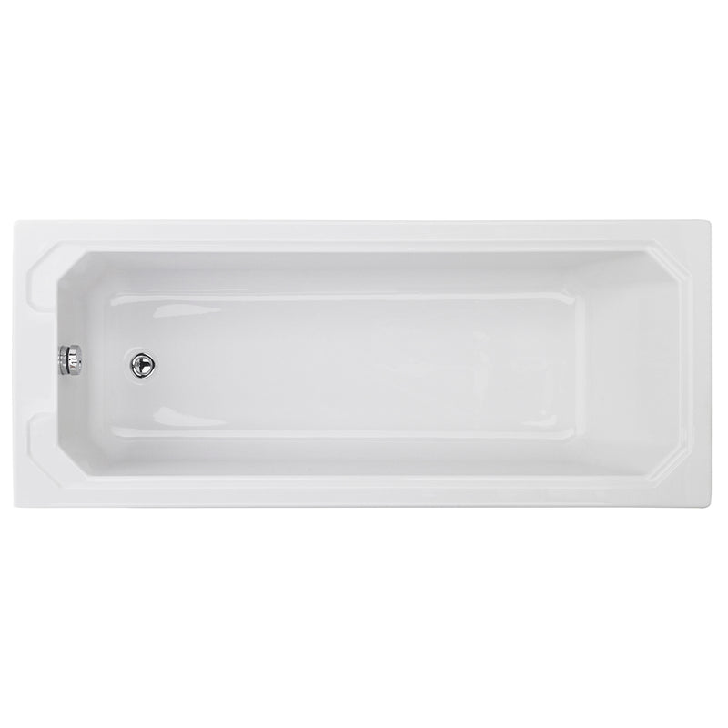 Nuie Ascott Art Deco Single Ended Bath 1700 x 700mm with legs
