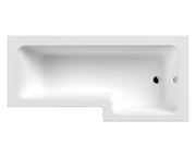 Nuie L-Shaped Right-Hand Square Shower Bath 1800 x 850mm with legs