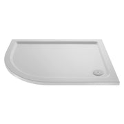 Nuie White Slip-Resistant Slimline Offset Quadrant Shower Tray