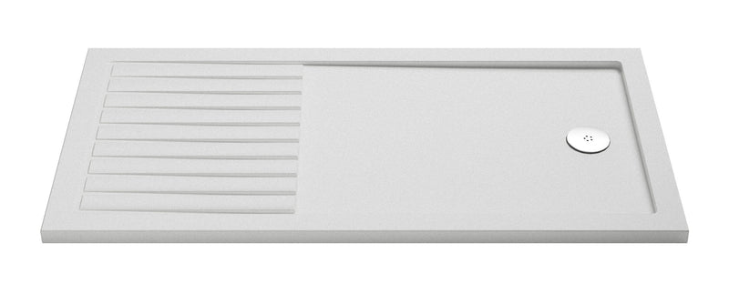 Nuie White Slip-Resistant Walk In Wetroom Rectangular Shower Tray