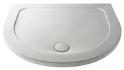Nuie White Slimline D-Shaped Shower Tray 1050 x 925mm