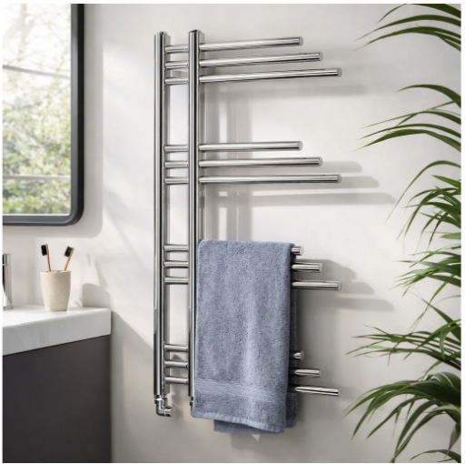 Kartell K-VIT New York Designer Towel Rail 500 x 906mm - Chrome (JFK)