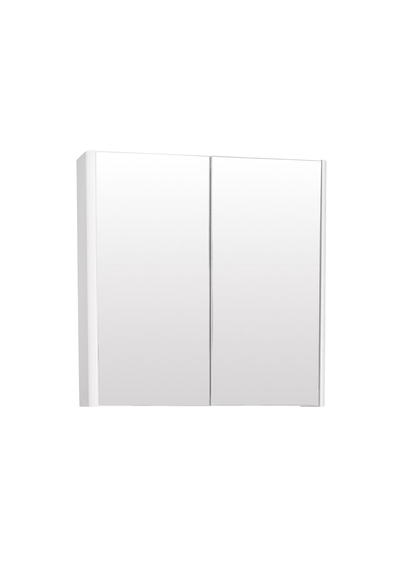 Kartell K-VIT Options 24 600mm Mirror Cabinet – White Gloss & Matt Cool Grey (OPT600MIR-WT) (T600MIR-CG)