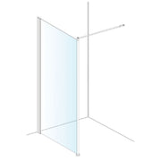 AKW Level Best Option GA full height glass screen in a wet room setting