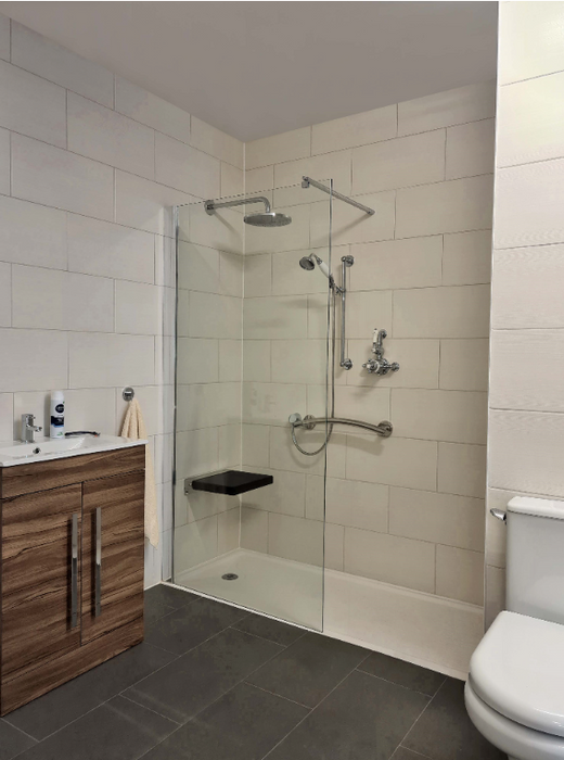 Opulence Full Height Glass Screen 1000mm Tray Or Tiled (GD53-10T)